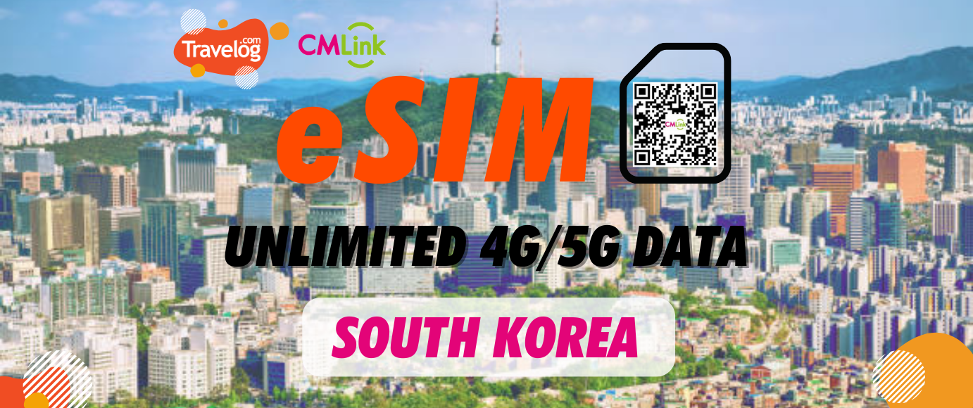 South Korea eSIM Unlimited Data 4G Roaming Data (QR Code Delivered via
